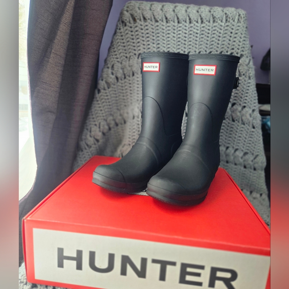 Hunter W 10 Original Short Rain Boots - Black